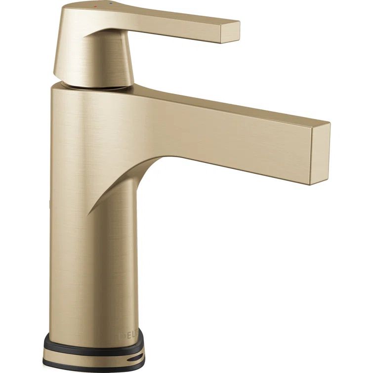 Delta Zura Modern Champagne Bronze Single Hole Bathroom Faucet