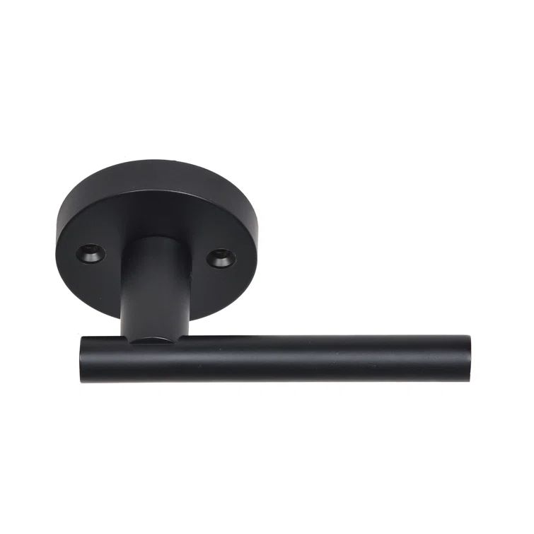 Matte Black Zinc and Steel Door Handle Set Trim Lever