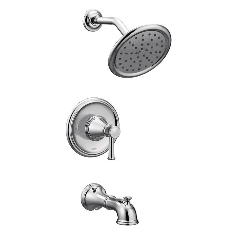 Elegant Chrome Rainshower Wall-Mounted Set with Polished Nickel Finish