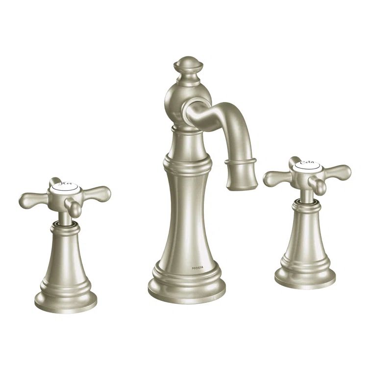 Polished Nickel Widespread Two-Handle Bathroom Faucet