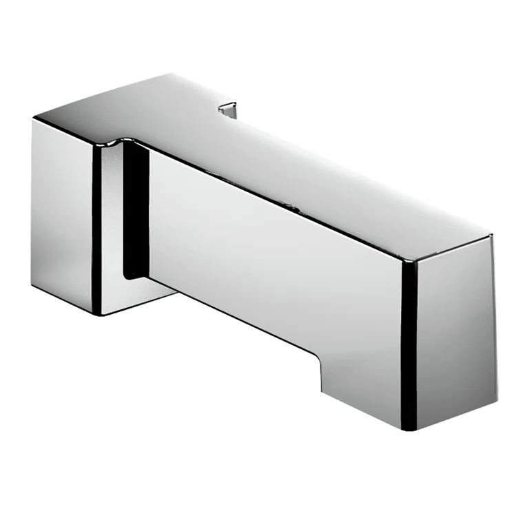 Chrome 90 Degree Wall Mounted Tub Spout with Diverter