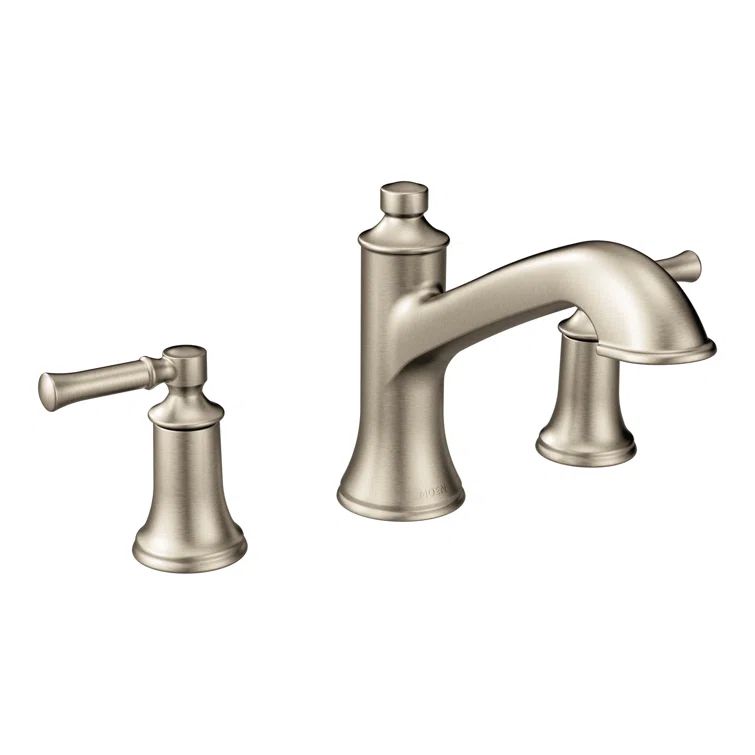 Elegant Modern 5'' High Arc Black Nickel Widespread Bathroom Faucet