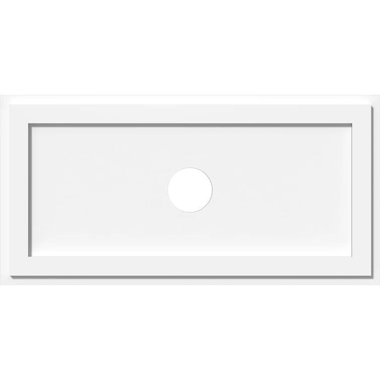 White Rectangular PVC Ceiling Medallion