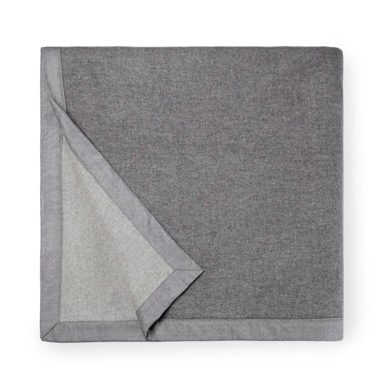 King Size Gray Reversible Wool Blanket