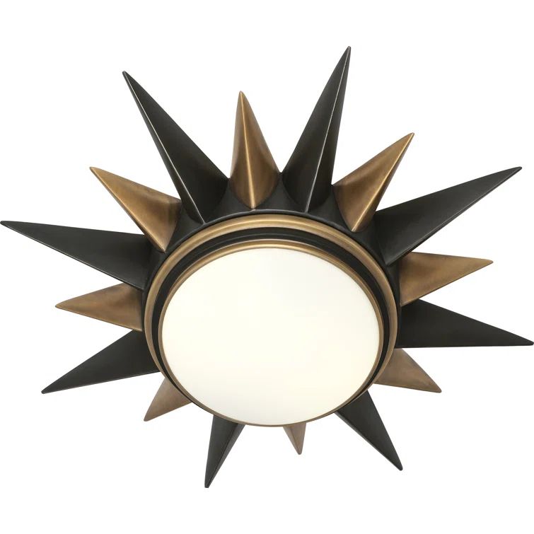 Cosmos Bronze and Warm Brass 19.88" Drum Flush Mount Ceiling Light