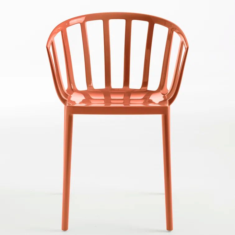 Rust Orange Venice Inspired Plastic Armchair
