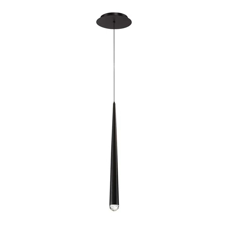 Black Crystal LED Indoor/Outdoor Pendant Light