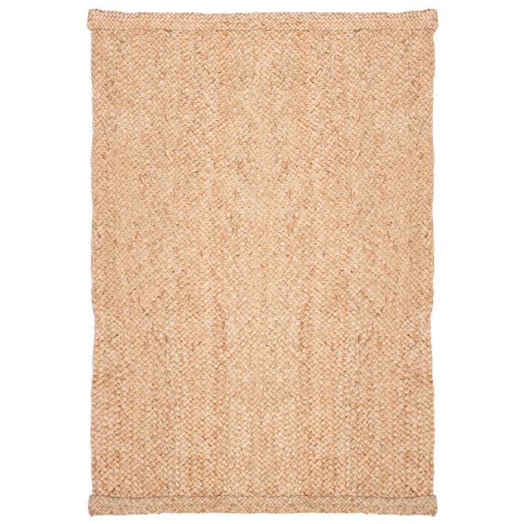 Handmade Braided Straw & Cotton 8' x 10' Rectangular Area Rug