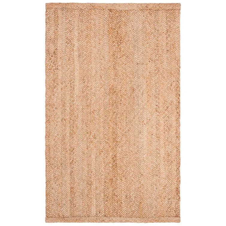 Handmade Braided Cotton-Straw 4' x 6' Rectangular Area Rug