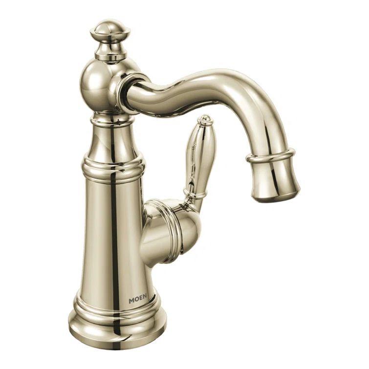 Polished Nickel Single Hole Modern Bathroom Faucet