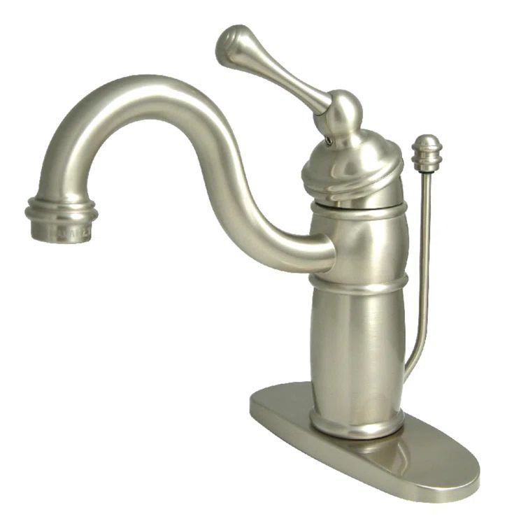 Victorian Brushed Nickel Single Handle Bathroom Faucet