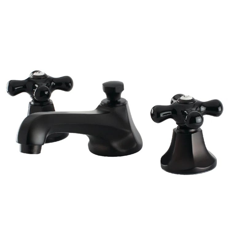 Oil Rubbed Bronze Widespread Bathroom Faucet with Pop-Up Drain
