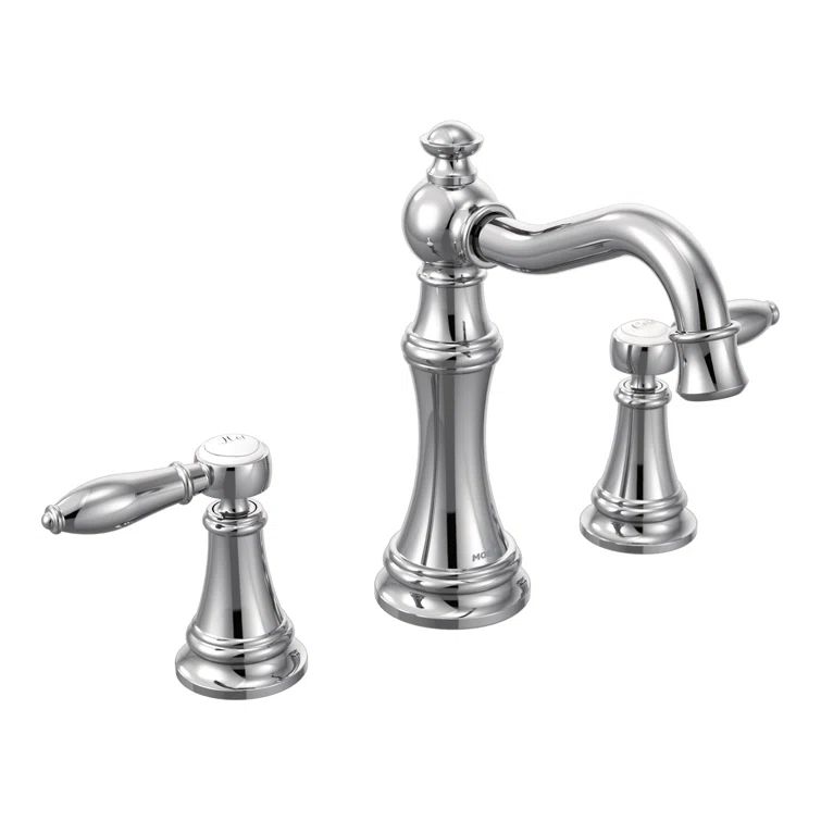 Polished Chrome Traditional Two-Handle Bathroom Faucet