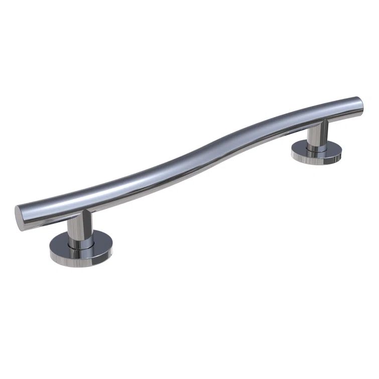 Wave Polished Chrome Stainless Steel 24" Grab Bar