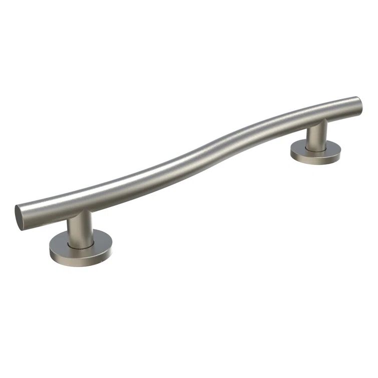 Satin Brushed Nickel Wave Designer Grab Bar