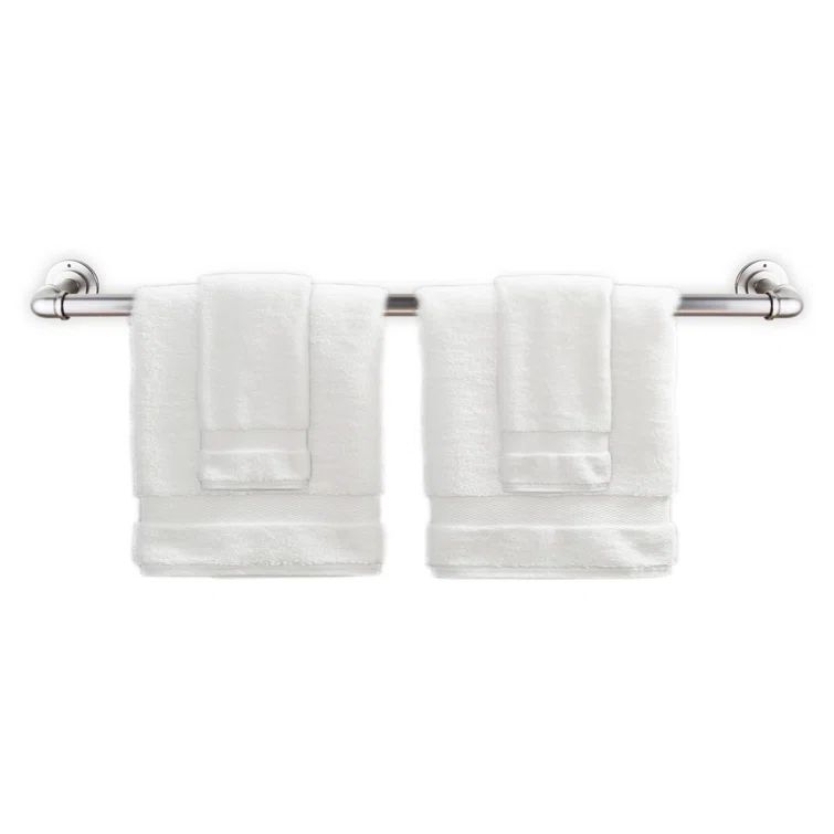 24" Satin Nickel Industrial Wall Mounted Towel Bar