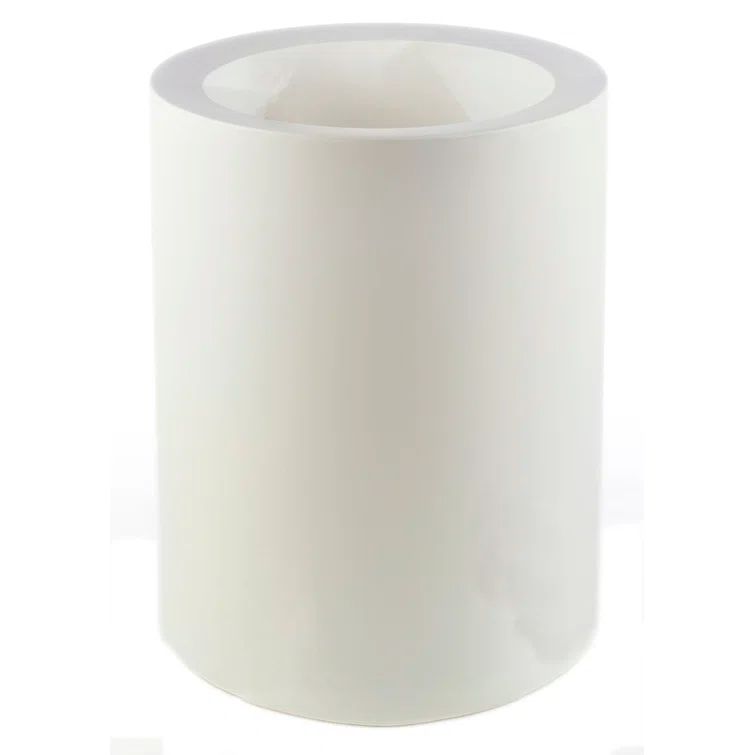 Matte White Tall Polyethylene Resin Cylinder Planter