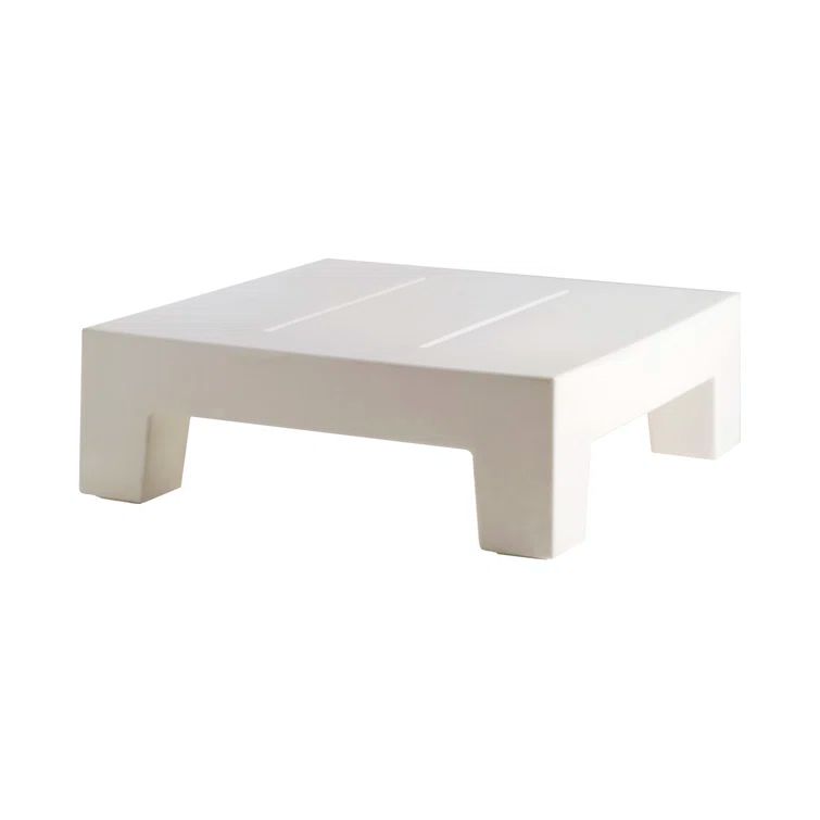 Sleek White Polyethylene Outdoor Side Table by Studio Vondom