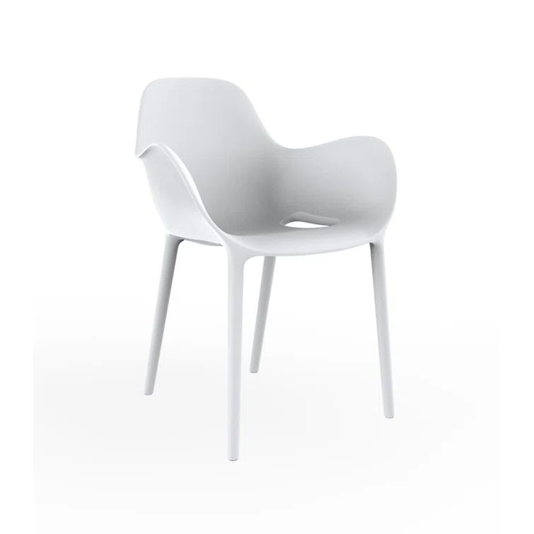 Javier Mariscal White Matte Polypropylene Stackable Dining Chair