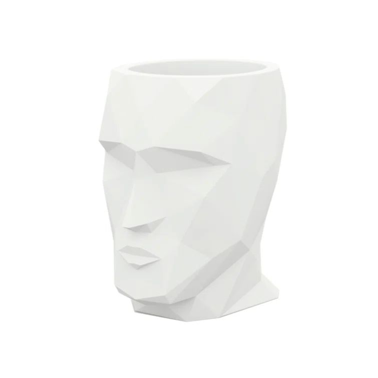 Teresa Sapey's Adan White Matte Polyethylene Statue Planter