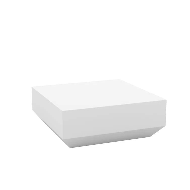 Vela White Matte Polyethylene Outdoor Coffee Table