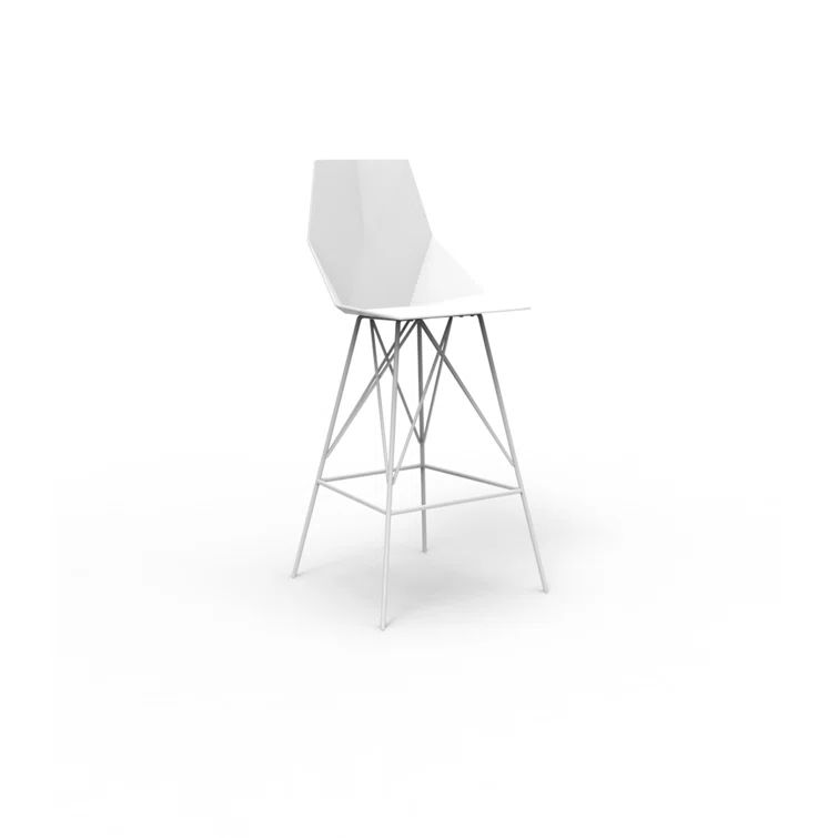 Faz Modern Matte White Polyethylene 29.5'' Bar Stool