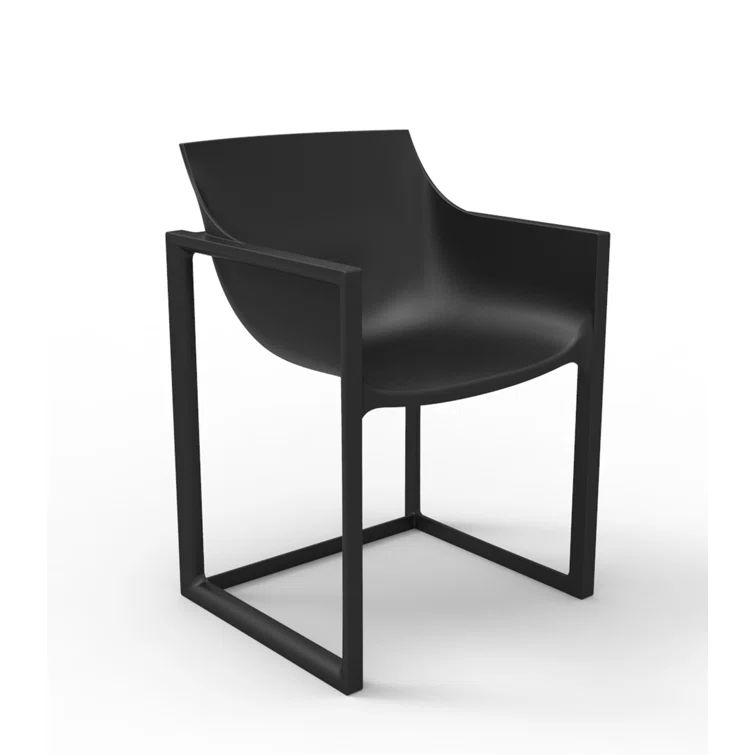 Eugeni Matte Black Polypropylene Fiberglass Dining Chair