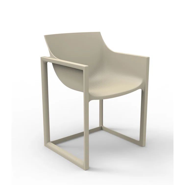 Ecru Matte Lightweight Polypropylene Dining Chair