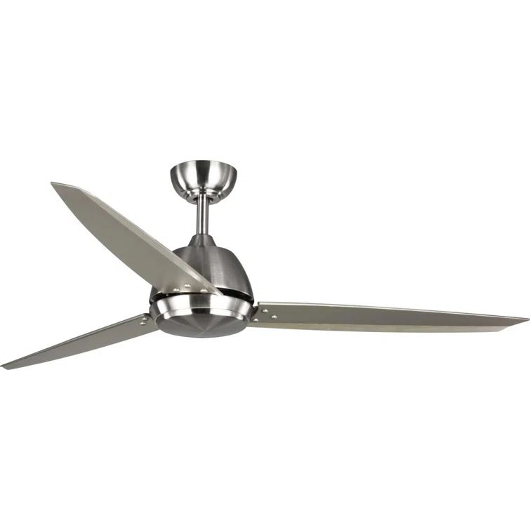 Oriole 60'' Brushed Nickel Ceiling Fan with LED Light and Remote