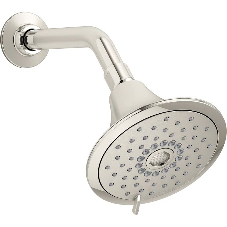 Vibrant Polished Nickel Multi-Function Wall Mount Showerhead