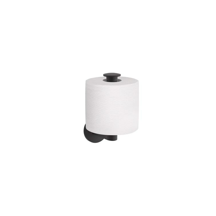 Matte Black Vertical Wall Mounted Toilet Paper Holder