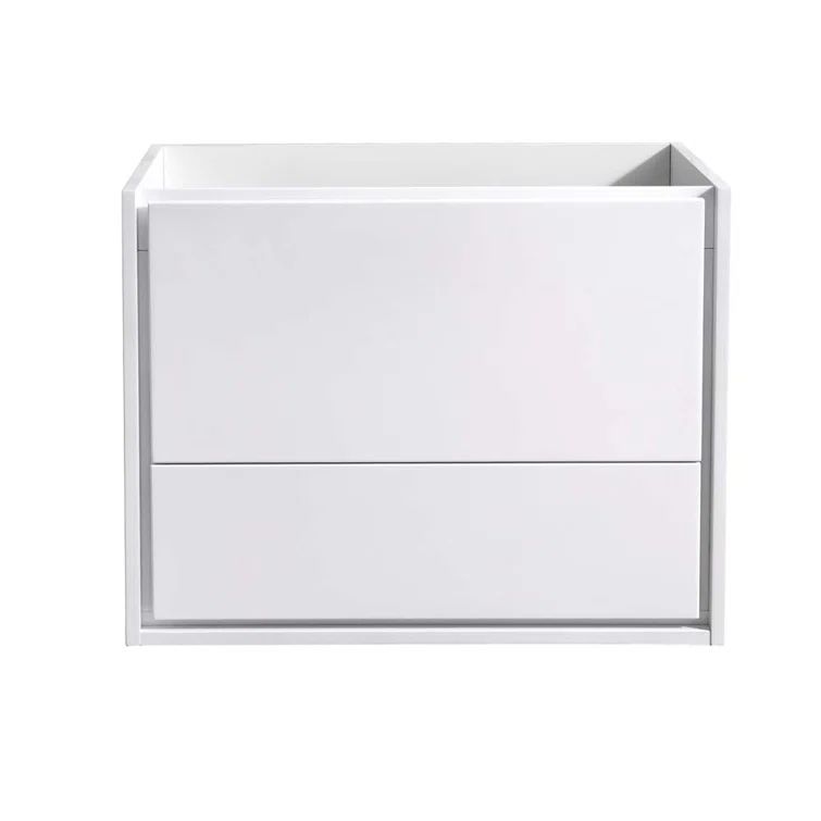 Glossy White 30" Wall-Mounted Modern Bathroom Vanity Cabinet