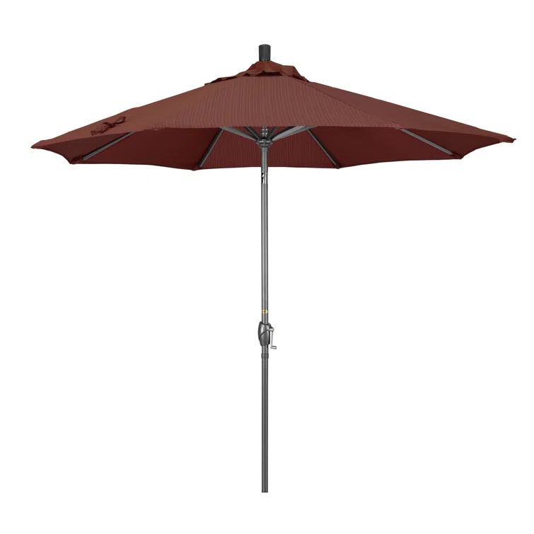 9' Bronze Metal Pole Patio Umbrella with Olefin Canopy