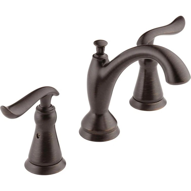 Venetian Bronze Widespread 2-Handle Bathroom Faucet with Drain Assembly