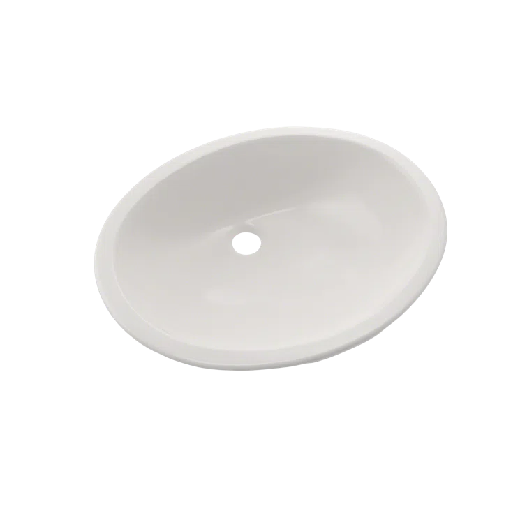 Colonial White Vitreous China Oval Undermount Bathroom Sink