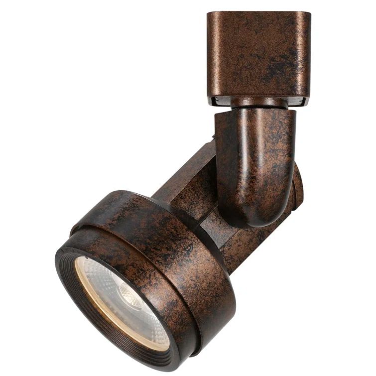 Rust Adjustable Metal LED Track Head Fixture