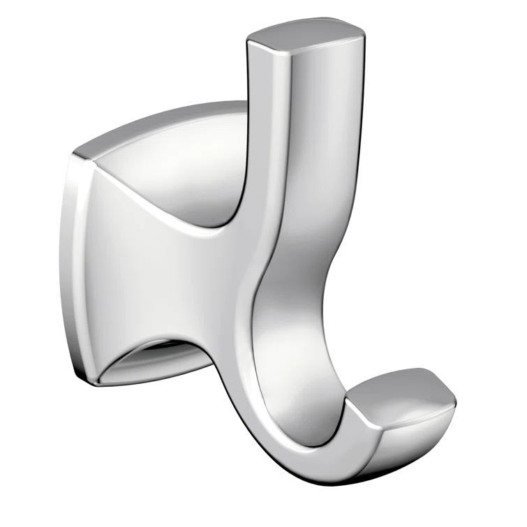 Polished Nickel Modern Double Wall Mount Robe Hook