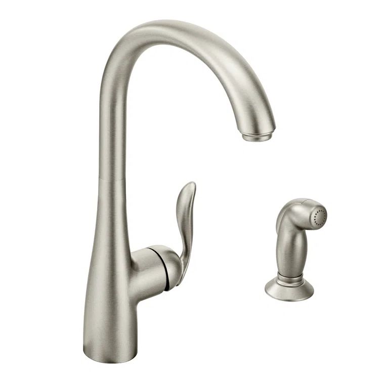 Stainless Steel Transitional Bar Faucet with Pull-out Spray