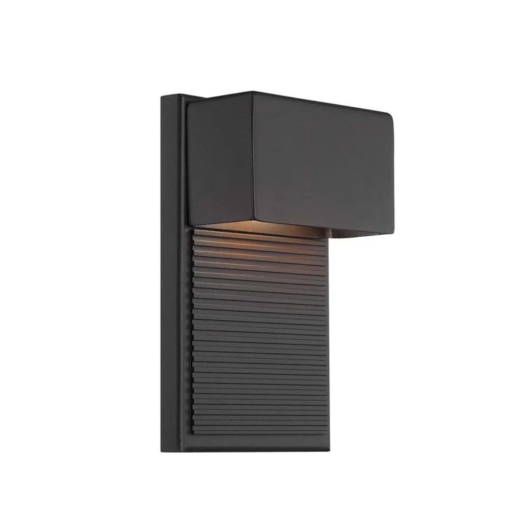 Hiline Black Aluminum Dimmable LED Outdoor Wall Sconce
