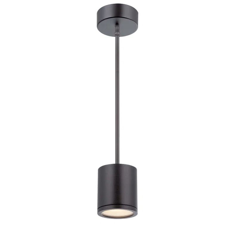 Tube Modern Black Aluminum 4.5" LED Indoor/Outdoor Energy Star Pendant