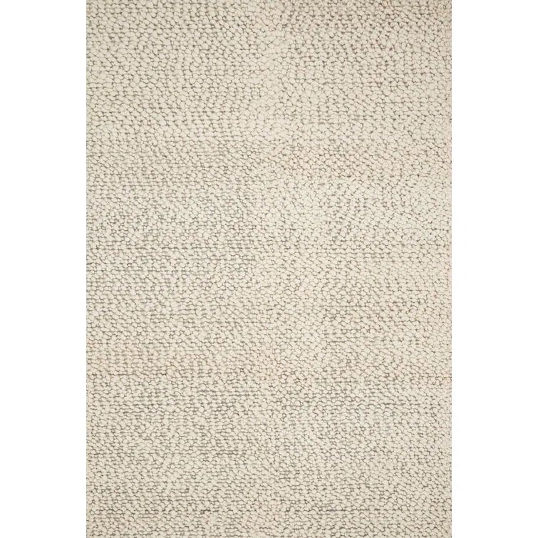 Handmade Rectangular Ivory Solid Wool Area Rug 11'6" x 15'