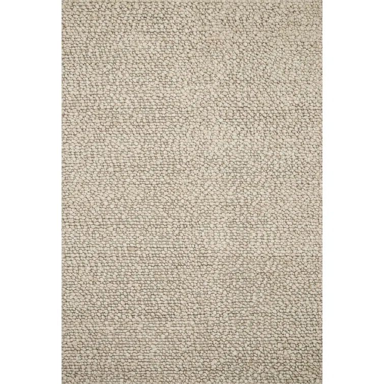 Handmade Oatmeal Wool Rectangular Area Rug 7'9" x 9'9"