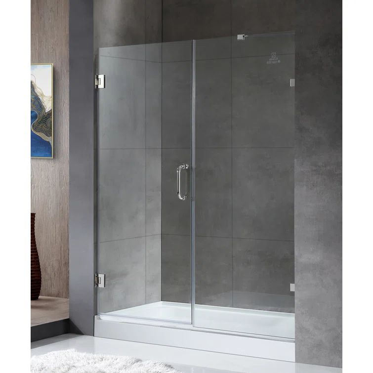 Consort 72" Frameless Hinged Shower Door in Polished Chrome