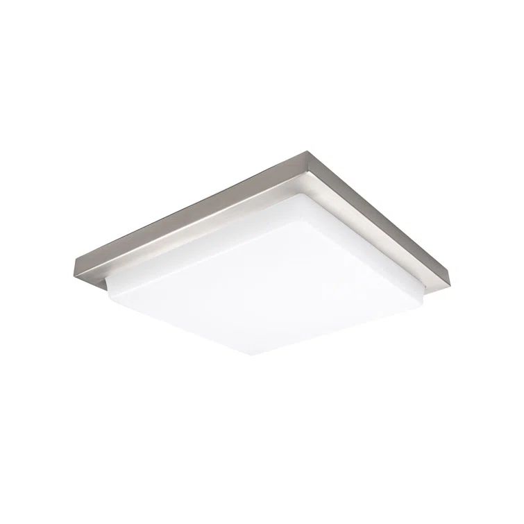 Metro Square 18" Brushed Nickel LED Energy Star Flush Mount