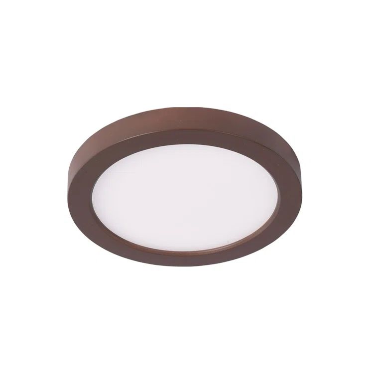 Bronze Edge-Lit Ultra-Slim LED Flush Mount 5.25"