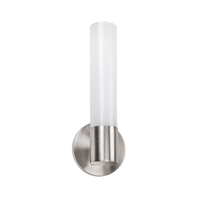Turbo Chrome Cylinder LED Vanity Wall Sconce, Energy Star Certified