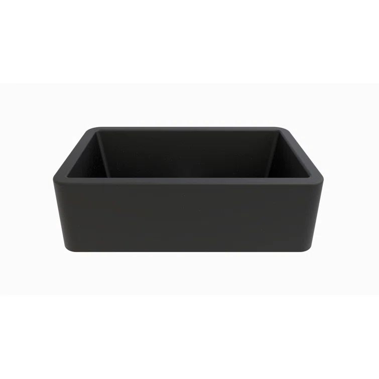 33" Black Metallic Granite Farmhouse Kitchen Sink