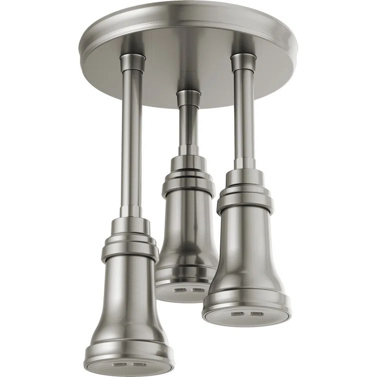 Stainless Steel Multi-Head LED Ceiling Mounted Rain Shower