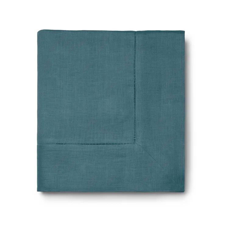 Peacock Blue 66" x 106" Luxurious Fabric Tablecloth