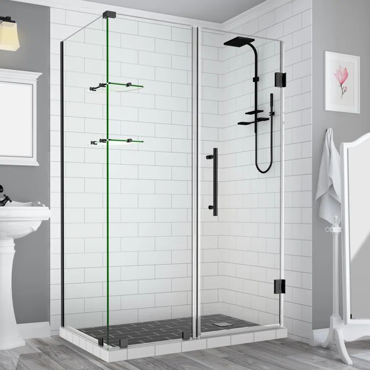 Bromley GS 60" x 72" Frameless Clear Glass Hinged Shower Enclosure